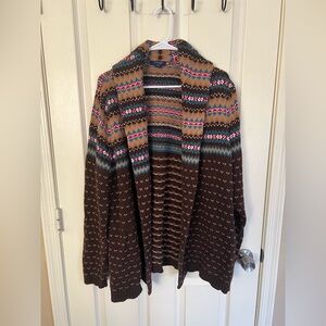CHAPS Southwestern Knit Open Cardigan – Size XL